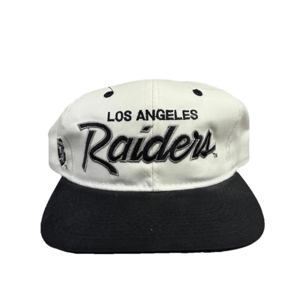 Vintage Sports‎ Specialties Script Twill SnapBack White Black Brim OSFA